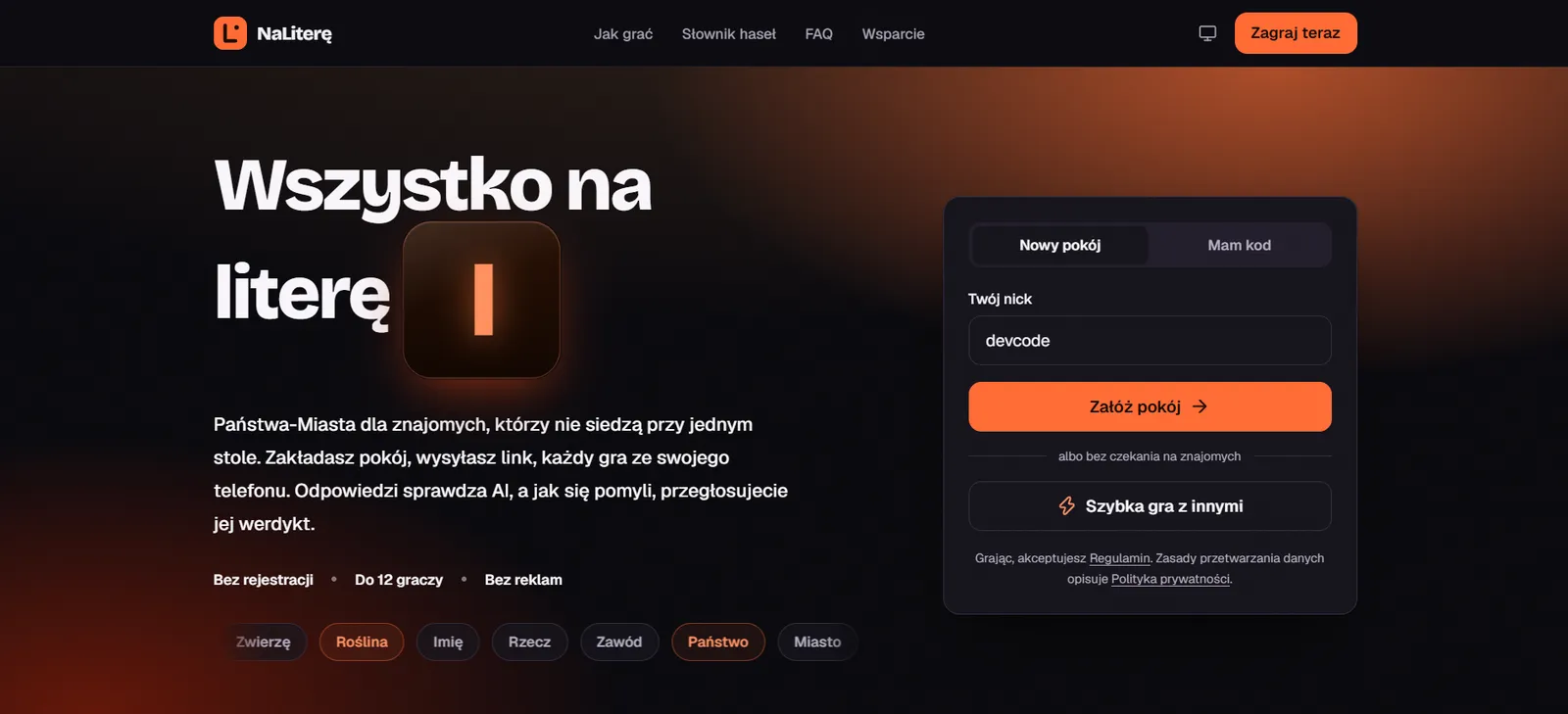 NaLitere.pl - zrzut 1